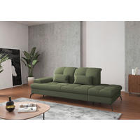 RÉCAMIERE in Flachgewebe Olivgrün  - Schwarz/Olivgrün, KONVENTIONELL, Textil/Metall (231/90/122cm) - Sit & More