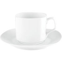ŠÁLKA NA KÁVU S TANIERIKOM porcelán - biela, Basics, keramika - Boxxx
