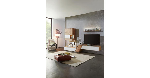 SIDEBOARD Buche massiv geölt Schlammfarben, Buchefarben - Schlammfarben/Edelstahlfarben, Design, Glas/Holz (182/90/47cm) - Valnatura