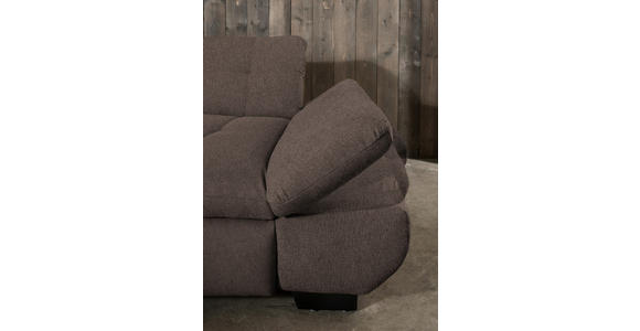ECKSOFA in Mikrofaser Hellbraun  198/290 cm  - Hellbraun/Schwarz, Design, Textil/Metall (198/290cm) - Xora