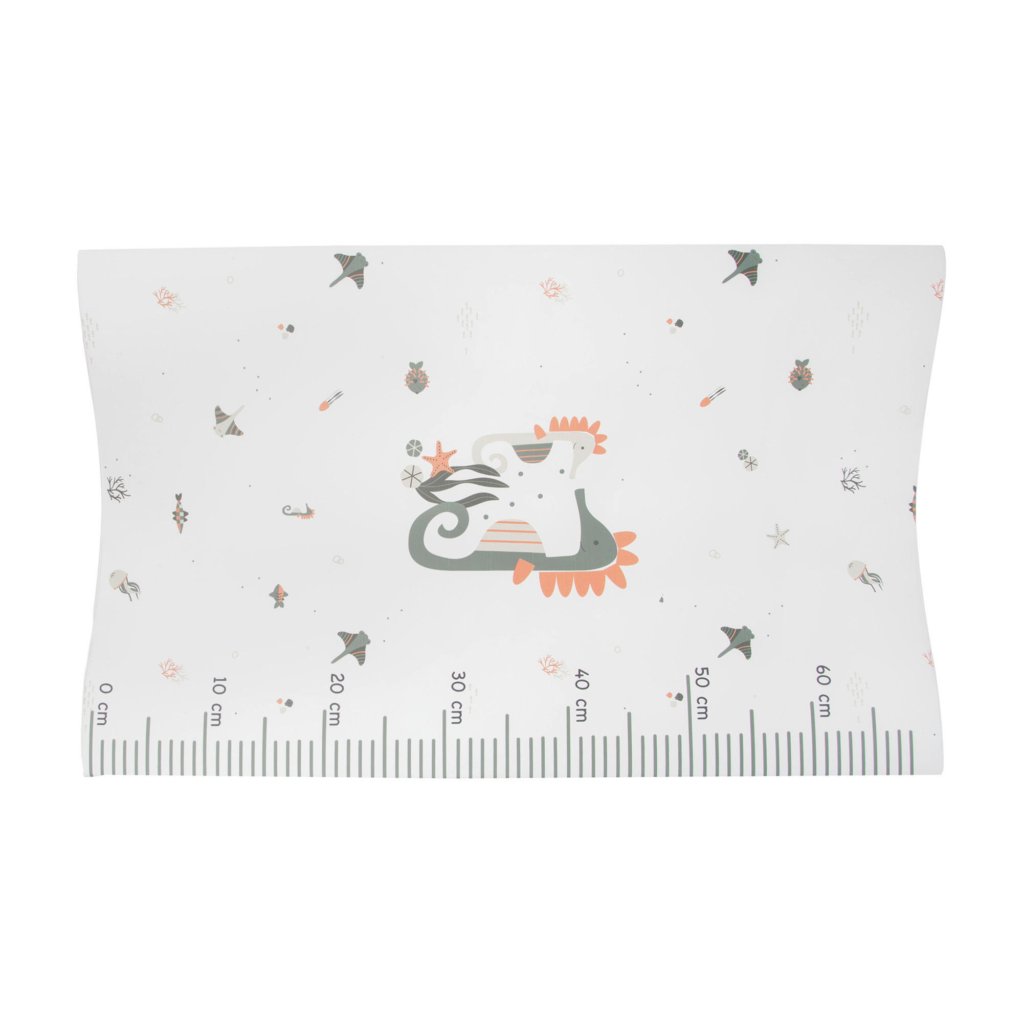 WICKELAUFLAGE - Dunkelgrün/Weiß, Basics, Kunststoff (72/44/9cm) - Bebe Jou