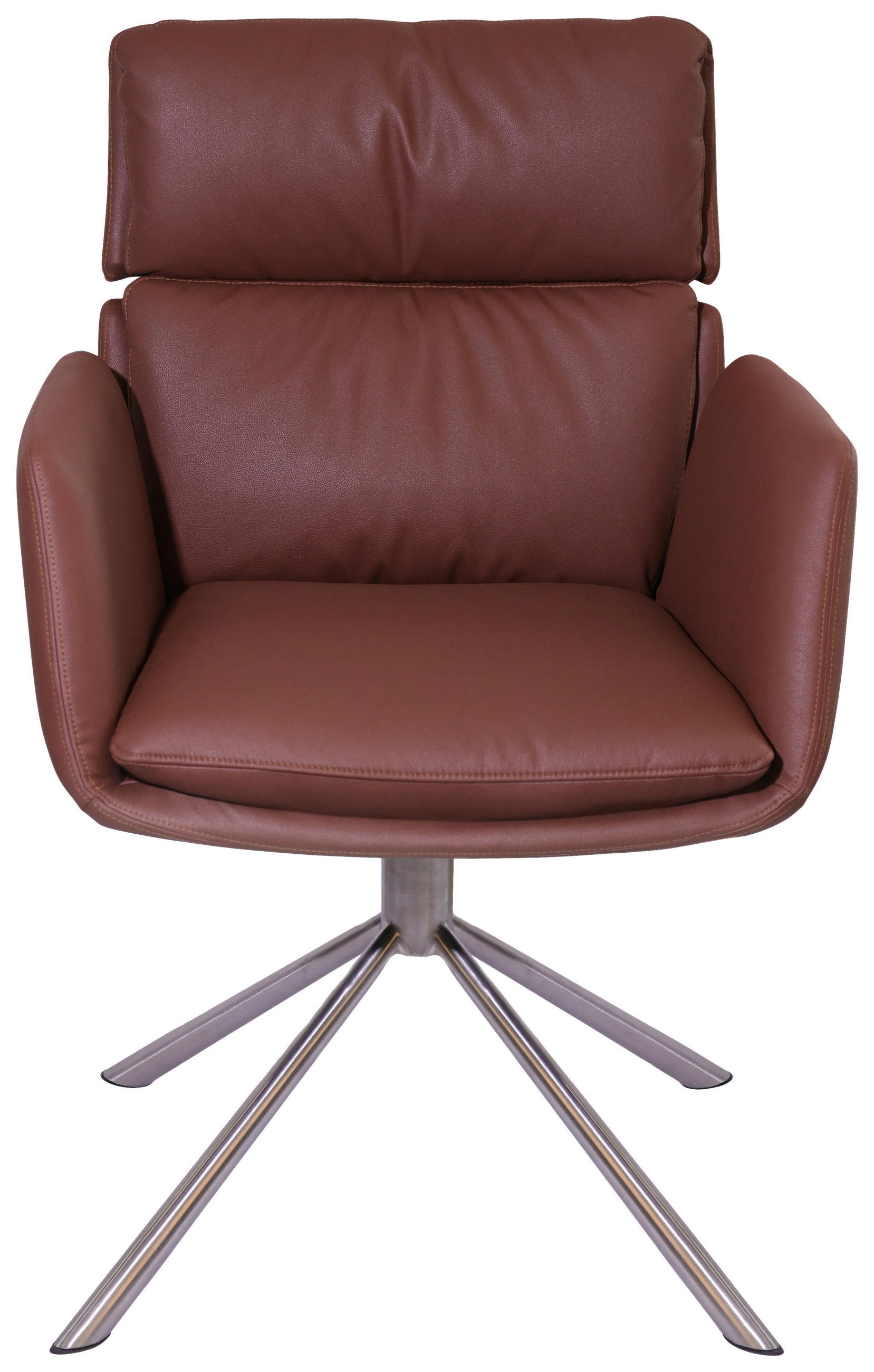 ARMLEHNSTUHL  in Stahl Mikrofaser  - Edelstahlfarben/Rostfarben, Design, Textil/Metall (60/92/67cm) - Novel