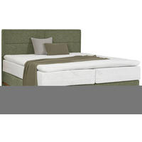 BOXSPRINGBETT 180/200 cm  in Grün, Eichefarben  - Eichefarben/Grün, Natur, Holz/Textil (180/200cm) - Valnatura