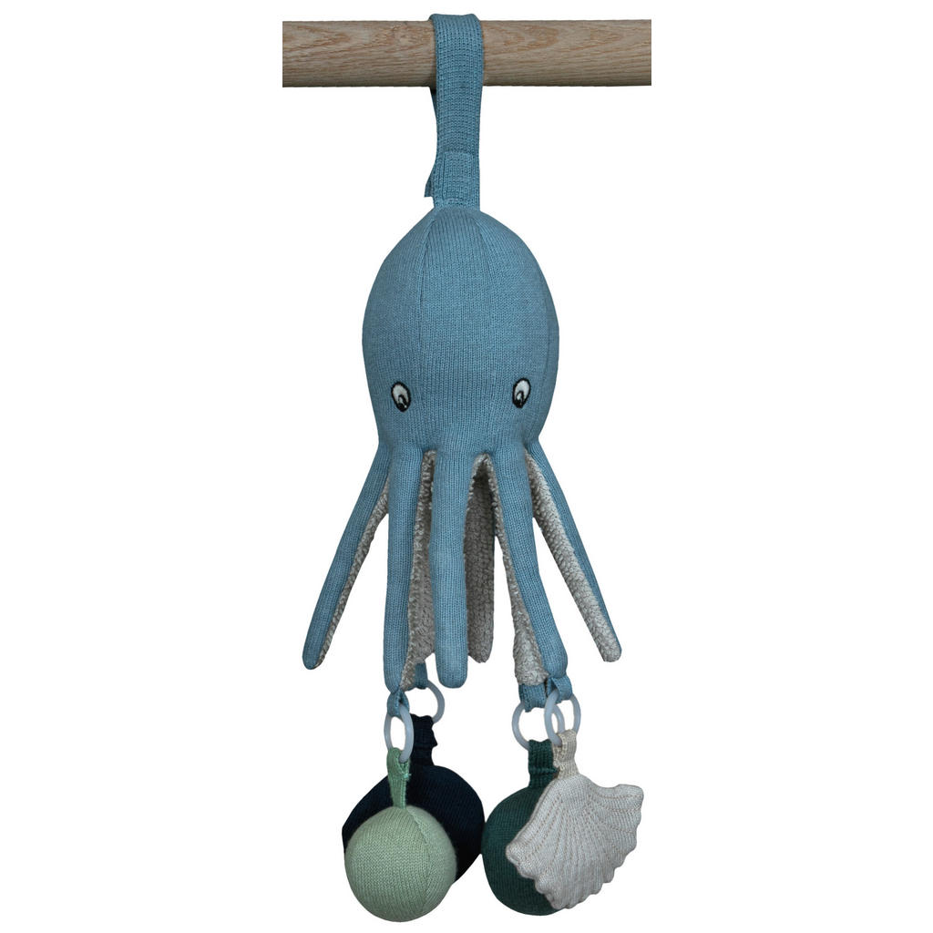 Thumbnail - Avelia Mobile, Hellblau, Textil, Füllung: Baumwolle (recycelt), 40 cm, unisex, Gots, EN 71, Geräuscheffekte, Rassel, abn...