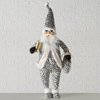 WEIHNACHTSMANN  - Schwarz/Weiß, Basics, Kunststoff (34/19/100cm) - Boltze Home