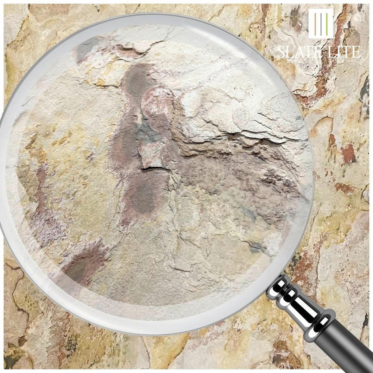 WANDPANEEL Grau, Rot, Schlammfarben, Sandfarben, Beige  - Sandfarben/Schlammfarben, Basics, Kunststoff/Stein (122/61cm)