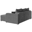ECKSOFA  in Cord Dunkelgrau  - Dunkelgrau/Schwarz, KONVENTIONELL, Kunststoff/Textil (238/144cm) - Carryhome