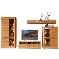 HYLLKOMBINATION  i bokfärgad  320/185/45 cm  - stålfärgad/bokfärgad, Design, metall/trämaterial (320/185/45cm) - Livetastic