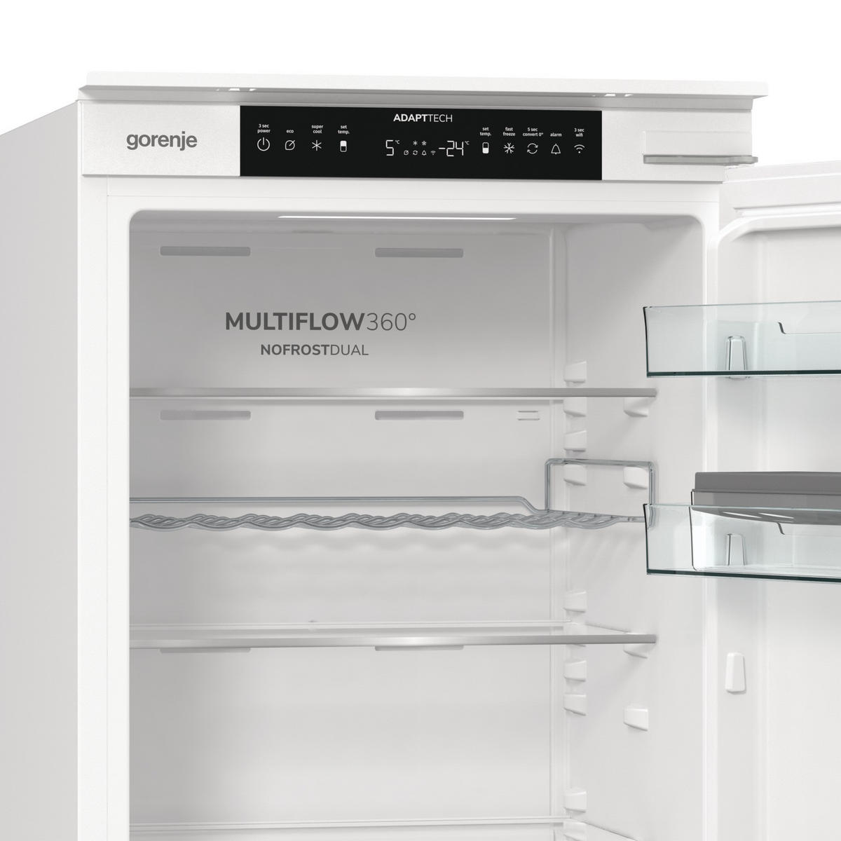 KÜHL-GEFRIER-KOMBINATION NRKI517D61WF  - Weiß, Trend, Metall (54/172,2/54,5cm) - Gorenje