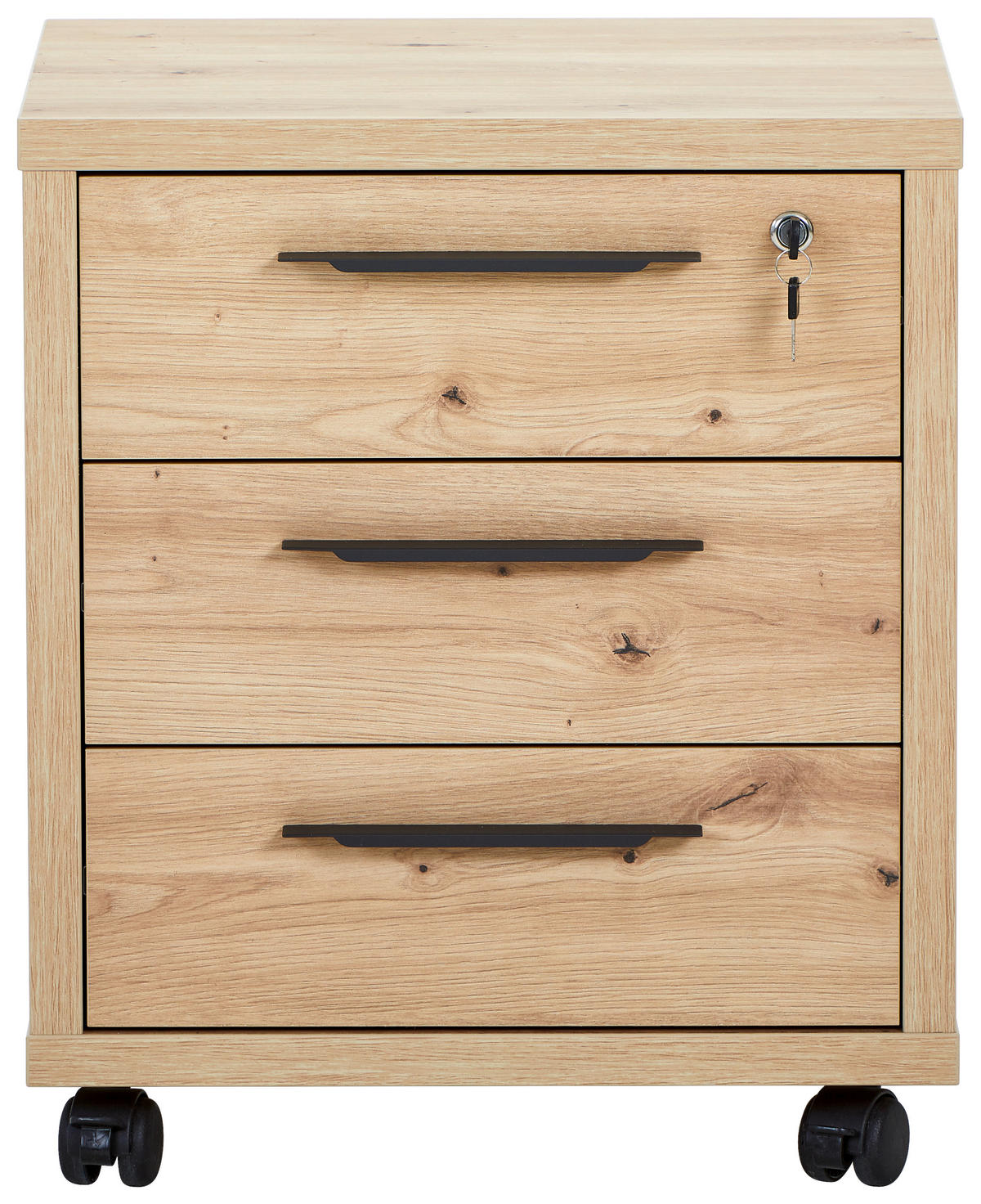ROLLCONTAINER Eiche Artisan  - Anthrazit/Eiche Artisan, Design, Holzwerkstoff/Kunststoff (52/61/44cm) - Carryhome