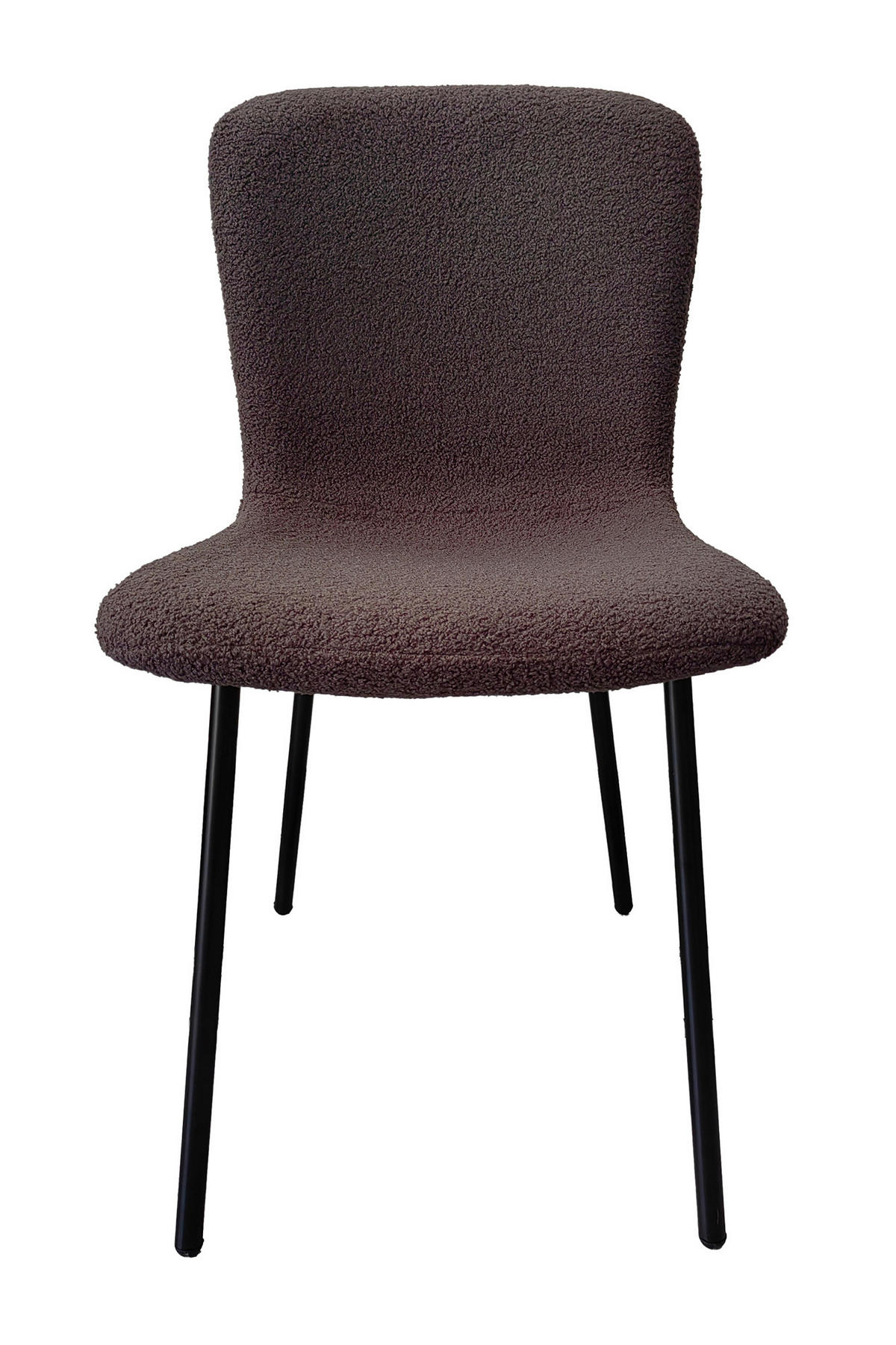 STUHL-SET 4 Stück  in Bouclé  - Dunkelgrau/Schwarz, MODERN, Textil/Metall (44/79/52cm) - Livetastic
