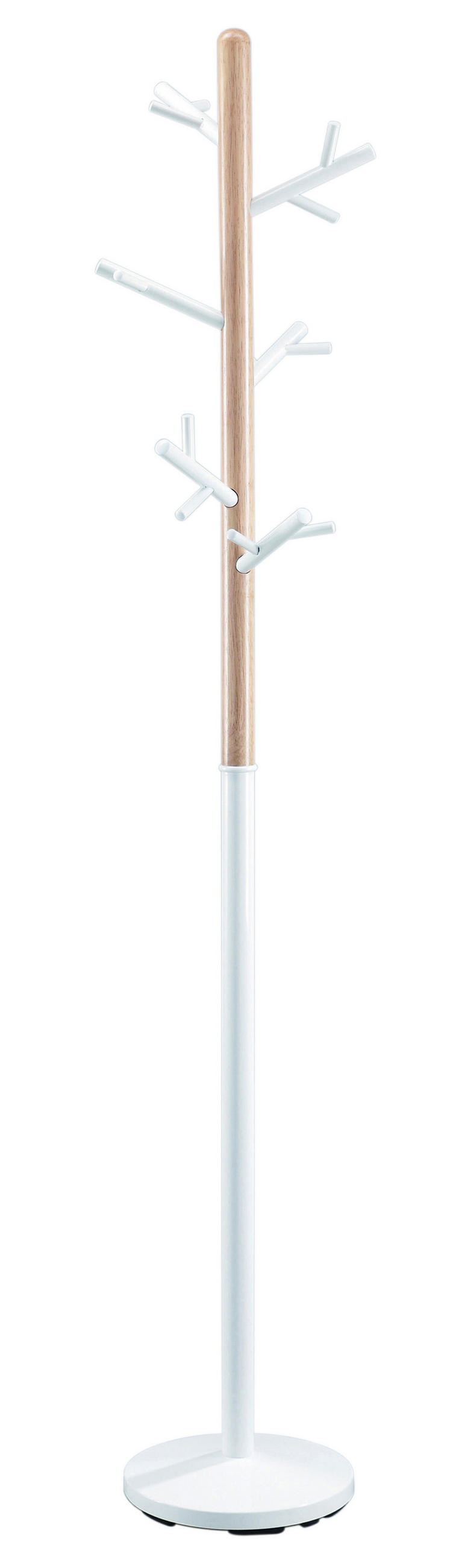 OBEŠALNIK ZA OBLAČILA - bela/naravne barve, Moderno, kovina/les (33/180cm) - Xora