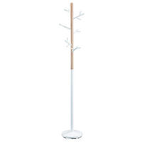 VJEŠALICA SAMOSTOJEĆA prirodne boje, bijela  drvo, metal   - bijela/prirodne boje, Moderno, drvo/metal (33/180cm)