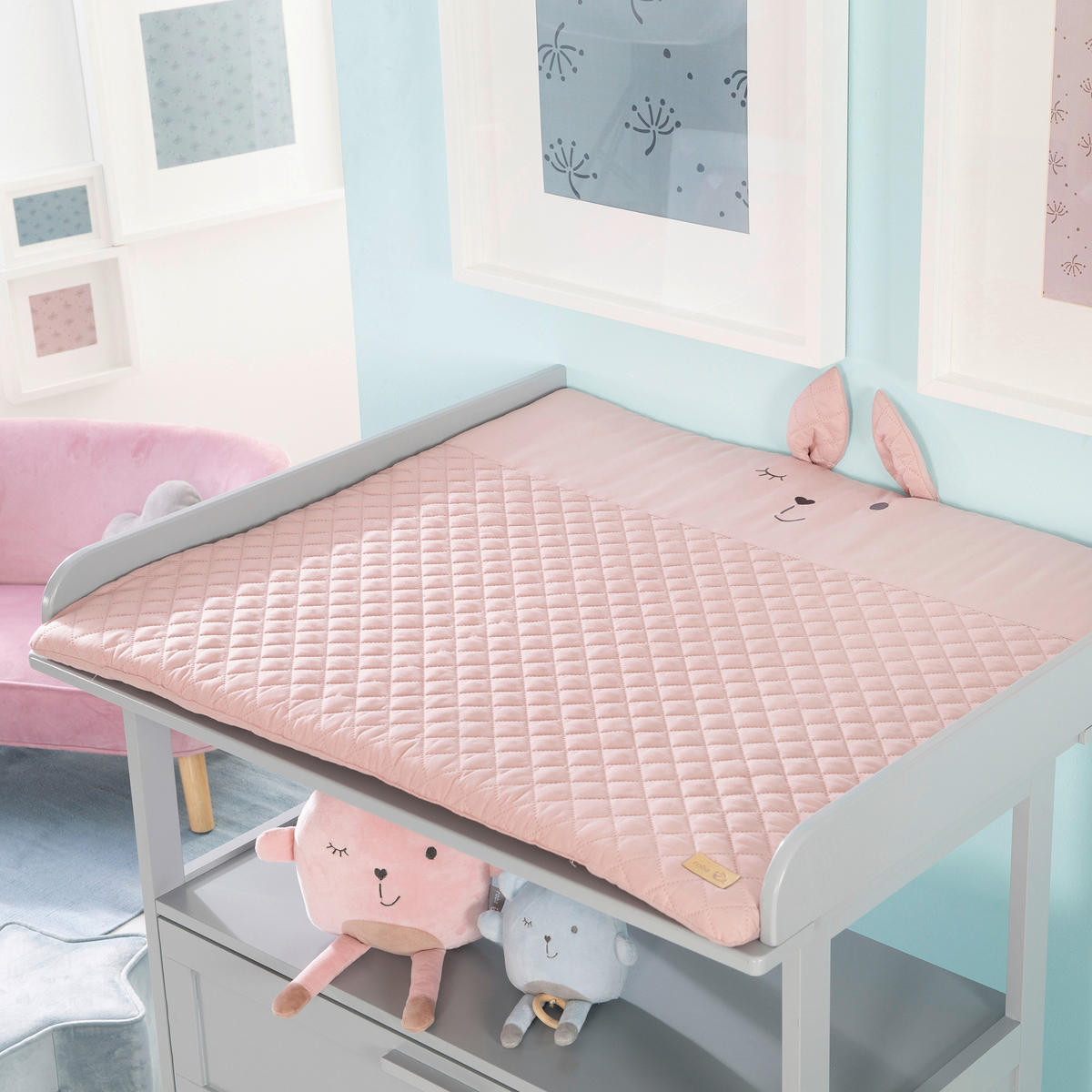 Krabbeldecke Roba Style  - Hellrosa, Konventionell, Textil (85/45/75cm) - Roba