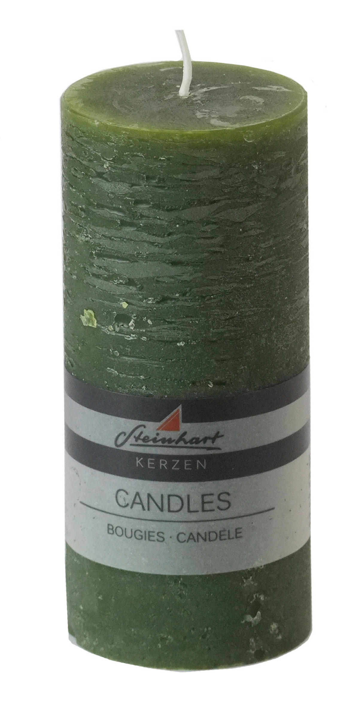 STUMPENKERZE 6,8/10 cm  - Grün, Basics (6,8/10cm) - Steinhart