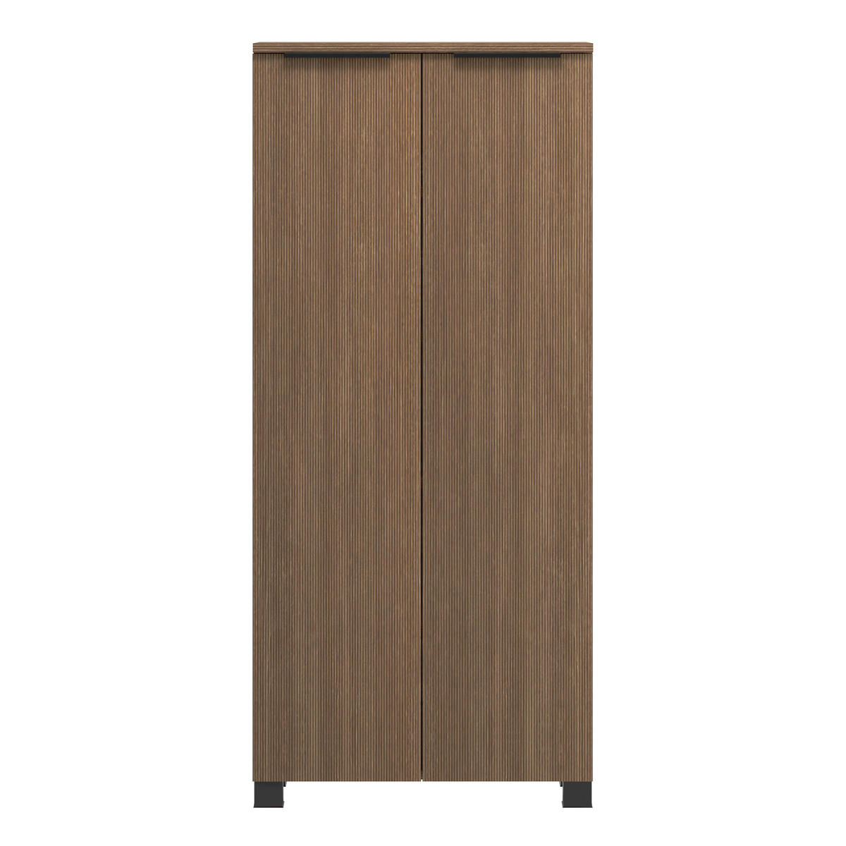 MIDISCHRANK 60/130/27 cm  - Dunkelbraun/Schwarz, Natur, Holzwerkstoff/Kunststoff (60/130/27cm) - Held