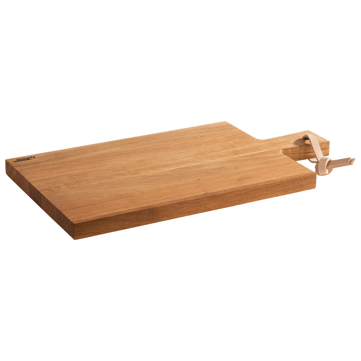 SERVIERPLATTE SIMPLY WOOD  - Karamell, Basics, Leder/Holz (40/22/2cm)