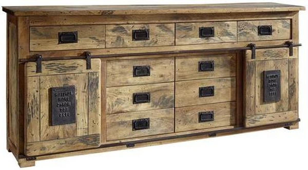 SIDEBOARD 200/90/45 cm  in Naturfarben  - Naturfarben, KONVENTIONELL, Holz/Metall (200/90/45cm) - Livetastic