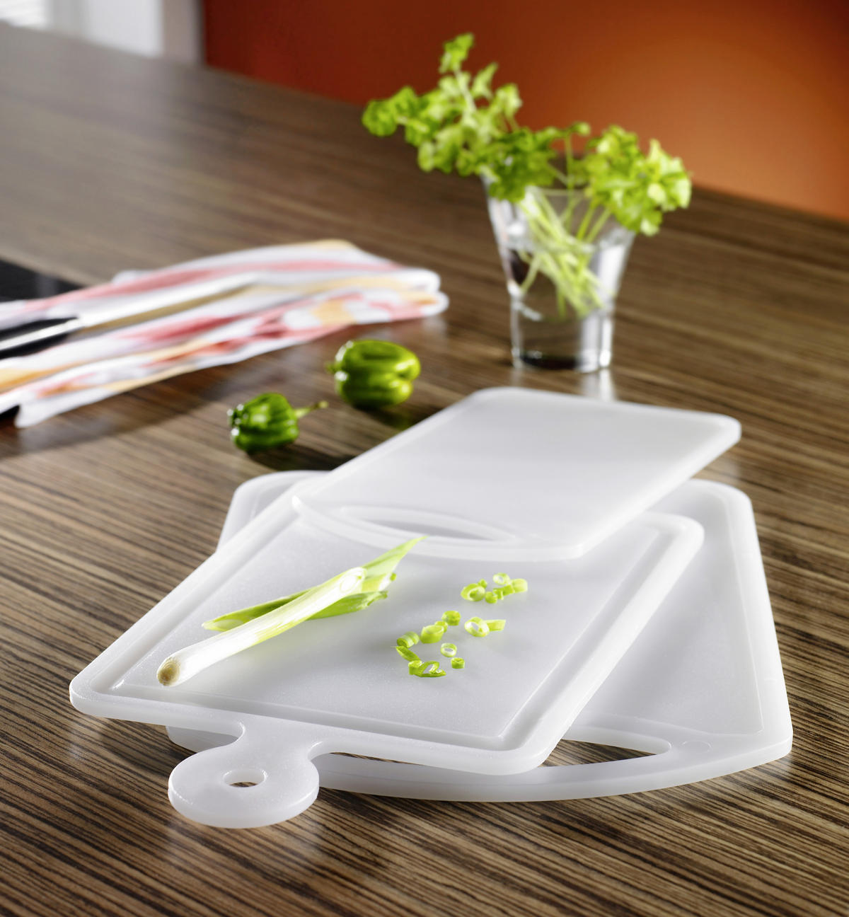 Set 3 tocătoare - alb, Basics, plastic - Homeware Profession.