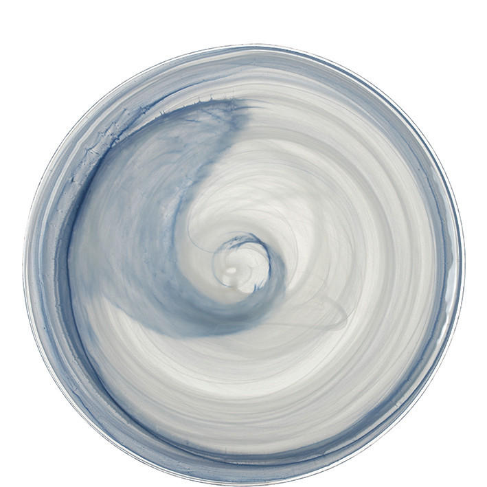 TANJUR PLITKI          28/2/28 cm   SALERNO   - bež/plava, Design, staklo (28/2/28cm) - Leonardo