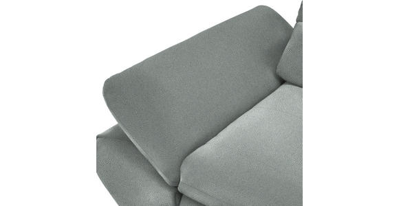 ECKSOFA  in Flachgewebe Mintgrau  341/204 cm  - Mintgrau/Schwarz, Design, Textil/Metall (341/204cm) - Xora