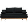 BOXSPRINGSOFA in Webstoff Anthrazit - Eichefarben/Anthrazit, Design, Holz/Textil (202/78-93/100cm) - Venda