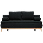 BOXSPRINGSOFA in Webstoff Anthrazit  - Eichefarben/Anthrazit, Design, Holz/Textil (202/78-93/100cm) - Venda