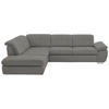ECKSOFA in Mikrofaser Hellgrau  - Silberfarben/Hellgrau, Design, Textil/Metall (260/320cm) - Beldomo Speed