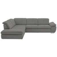 ECKSOFA in Mikrofaser Hellgrau  - Silberfarben/Hellgrau, Design, Textil/Metall (260/320cm) - Beldomo Speed
