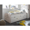 UTDRAGBAR SÄNG 90-180/200 cm  - vit/naturfärgad, Design, trämaterial (90-180/200cm) - Carryhome
