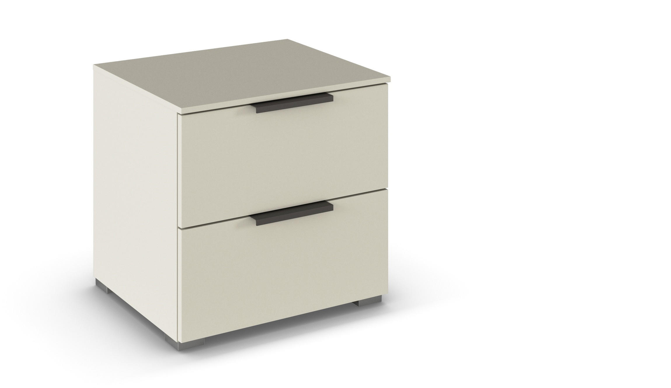 NACHTSCHRANK 50/49/42 cm  - Champagner/Silberfarben, Trend, Holzwerkstoff/Metall (50/49/42cm) - Novel