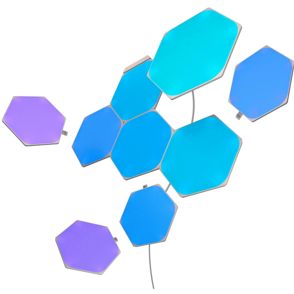 NANOLEAF HEXAGONS 9ER NANOLEAF SHAPES 23/0,6/20 cm   - Weiß, Basics, Kunststoff (23/0,6/20cm)
