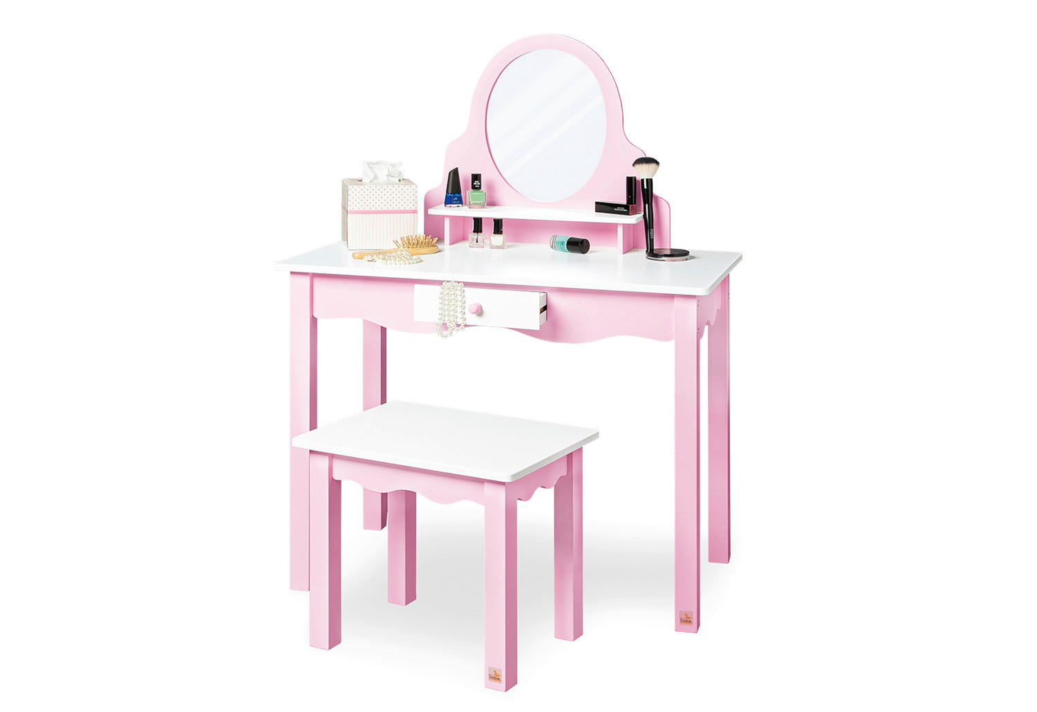 KINDERTISCH  - Weiß/Rosa, Basics, Holz/Holzwerkstoff (70/97/40cm) - Pinolino