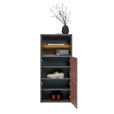 SCHUHSCHRANK RENO  in 55/118/41 cm  - Graphitfarben/Braun, Design, Holzwerkstoff (55/118/41cm) - Voleo