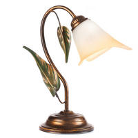TISCHLEUCHTE 29/30/20 cm   - Bronzefarben/Olivgrün, Natur, Glas/Metall (29/30/20cm)