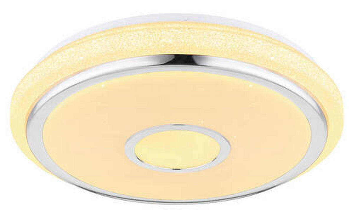 PLAFONIERĂ CU LED - alb/culoare crom, Basics, plastic (50/9.5cm)