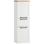MIDISCHRANK 40/130/35 cm  - Eiche Wotan/Schwarz, ROMANTIK / LANDHAUS, Holzwerkstoff/Kunststoff (40/130/35cm) - Xora