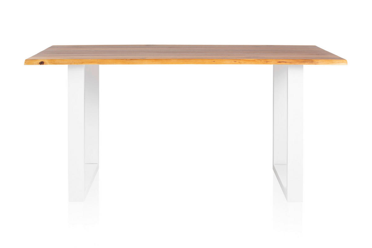 ESSTISCH in Holz 200/100/75 cm   - Weiß/Naturfarben, MODERN, Holz/Metall (200/100/75cm) - Livetastic