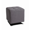 HOCKER in Textil Anthrazit  - Chromfarben/Anthrazit, MODERN, Textil/Metall (41/43/41cm)