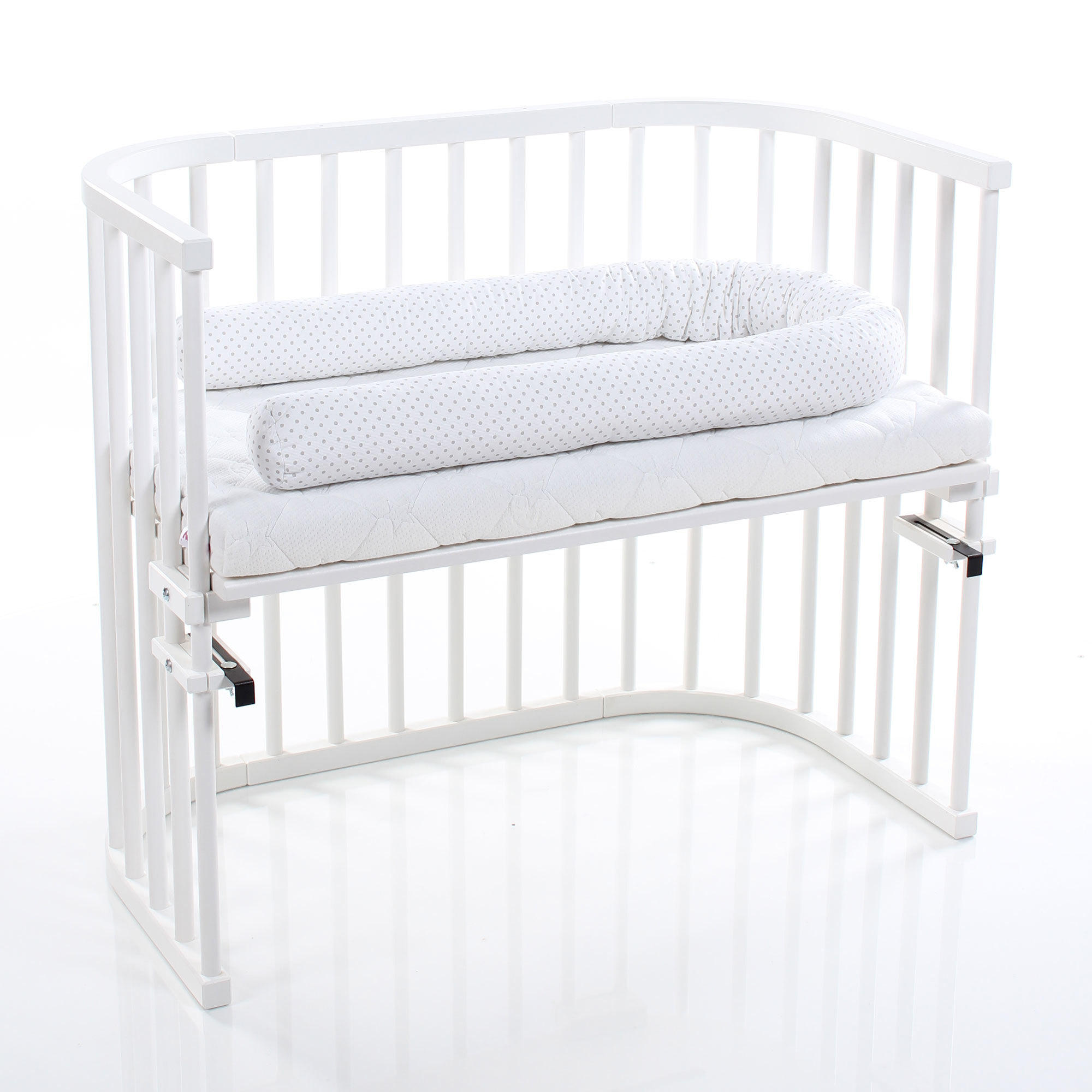 Nestchenschlange Piqué Babybay   9/180 cm  - Hellgrau/Weiß, Basics, Textil (9/180cm) - Babybay