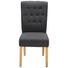 STUHL Webstoff Eiche massiv Anthrazit, Eichefarben - Eichefarben/Anthrazit, KONVENTIONELL, Holz/Textil (45/99/66cm) - Venda