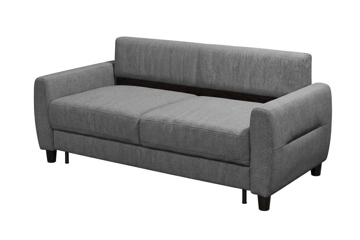SCHLAFSOFA Webstoff Graphitfarben  - Schwarz/Graphitfarben, Modern, Holz/Textil (192/83/99cm) - MID.YOU