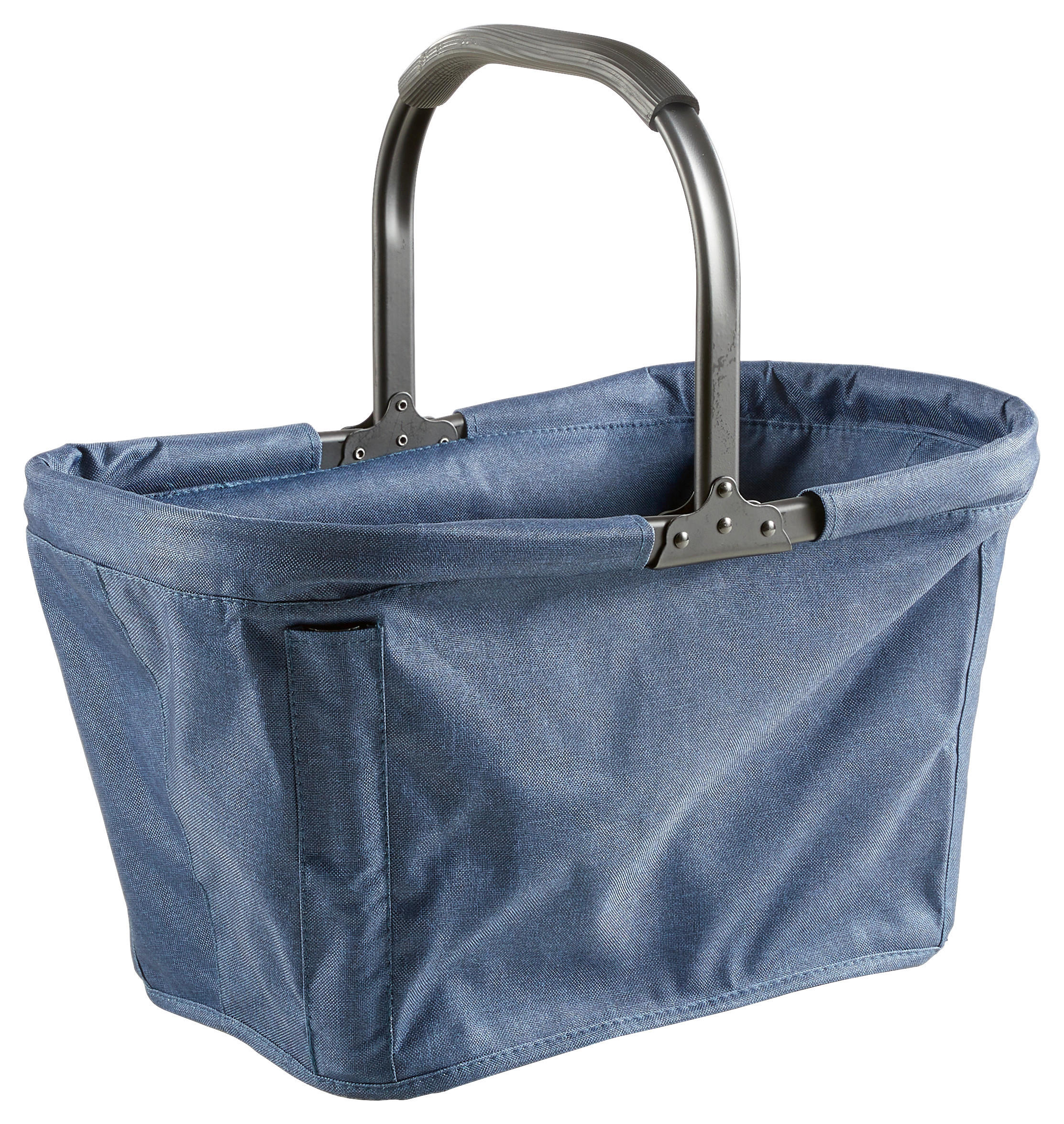 EINKAUFSKORB 30 L  - Dunkelblau, KONVENTIONELL, Kunststoff/Textil (50cm) - Novel