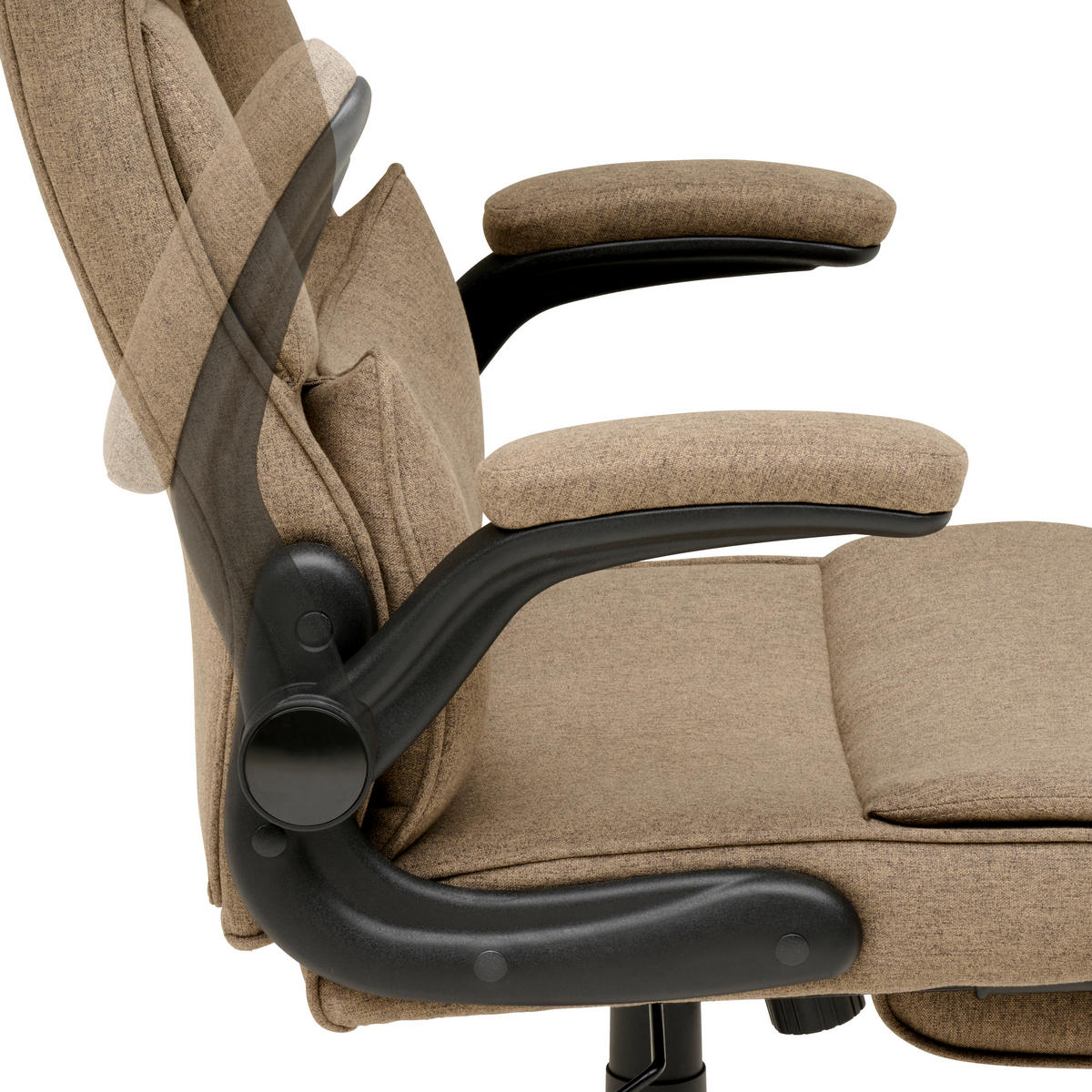 CHEFSESSEL  in Webstoff Braun  - Schwarz/Braun, MODERN, Kunststoff/Textil (62/112-122/65cm) - MID.YOU