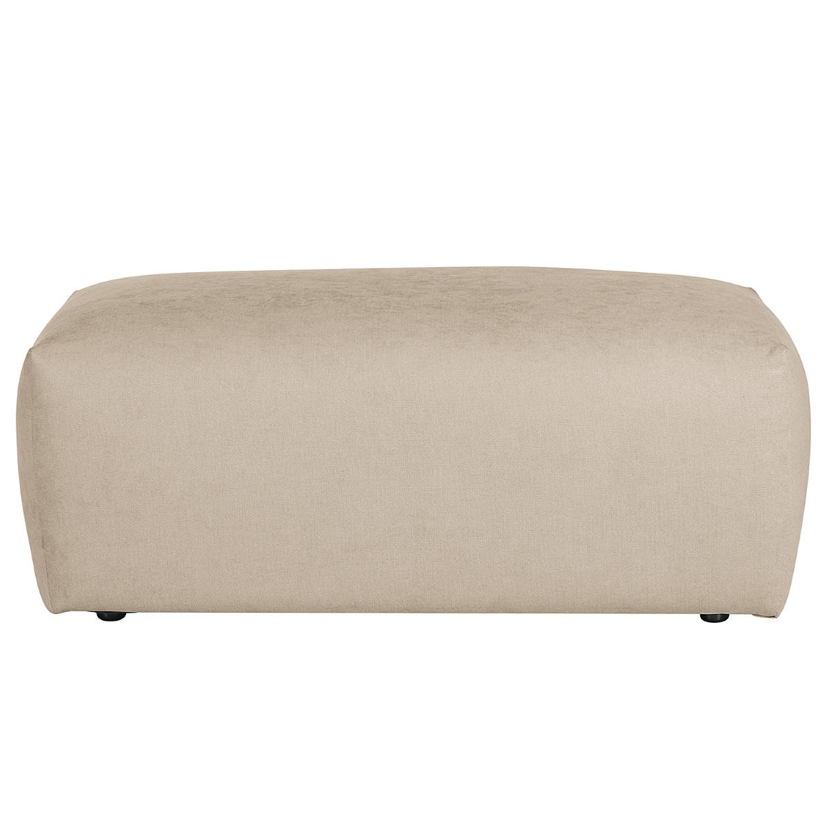 HOCKER in Textil Taupe  - Taupe/Schwarz, MODERN, Kunststoff/Textil (102/41/52cm) - Trendmanufaktur
