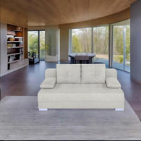 SCHLAFSOFA  mit Webstoff Creme  - Chromfarben/Creme, Design, Kunststoff/Textil (200/90/110cm) - P & B