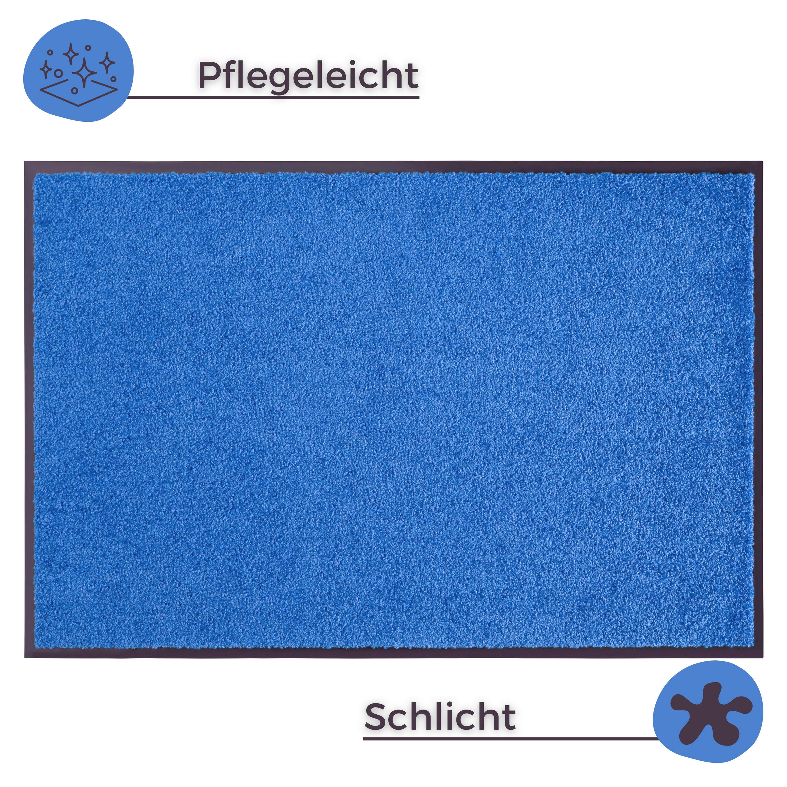 SCHMUTZFANGMATTE 40/60 cm Wash & Clean Blau  - Blau, Basics, Kunststoff/Textil (40/60cm)