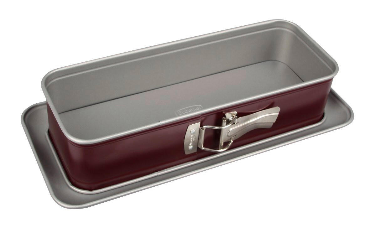 KALUP PRAVOKUTNI  - siva/tamno crvena, Basics, metal (30/12cm) - Dr.Oetker