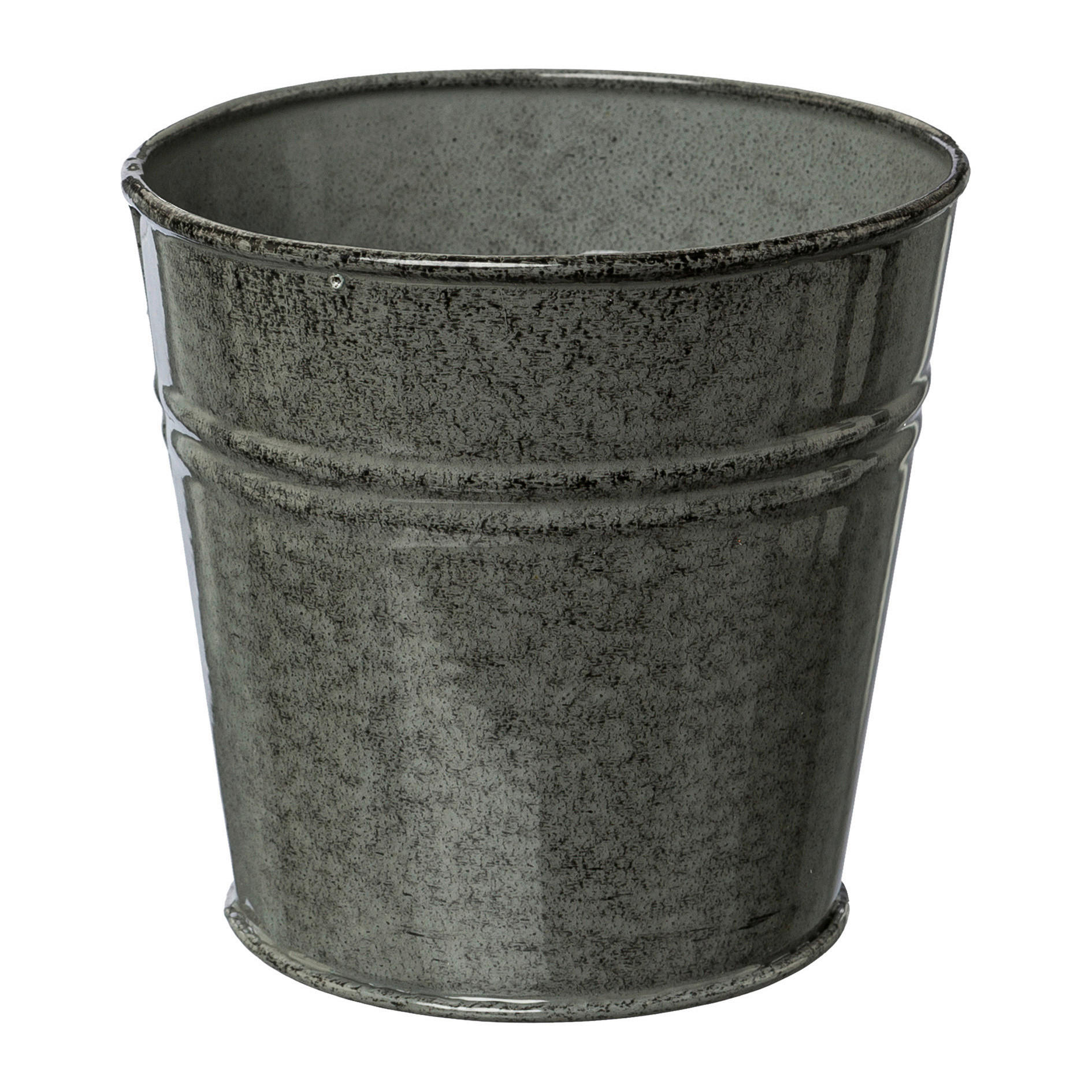 ÜBERTOPF   - Grau, Basics, Metall (10/11cm)