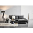 ECKSOFA Dunkelgrau Mikrofaser  - Dunkelgrau/Schwarz, KONVENTIONELL, Textil/Metall (284/176cm) - Carryhome